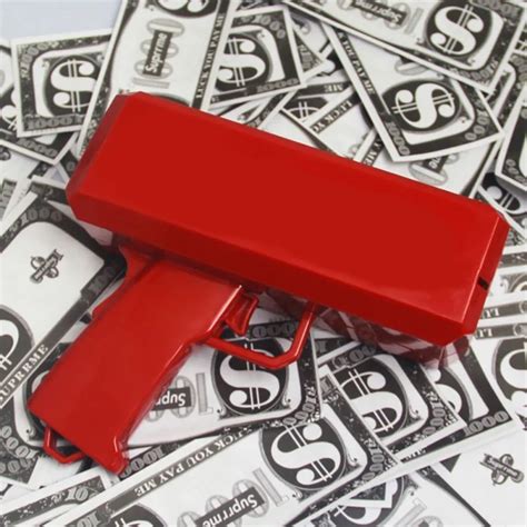 Buy New Cash Cannon Spray Money Gun Make It Rain Money Toy Spit Banknotes Gun