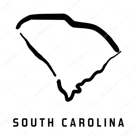 South Carolina Simple Map Vector — Stock Vector © Tupungato 154527978