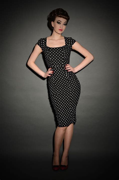 Polka Dot Celebrity Dresses Dresses Vintage Style Dresses