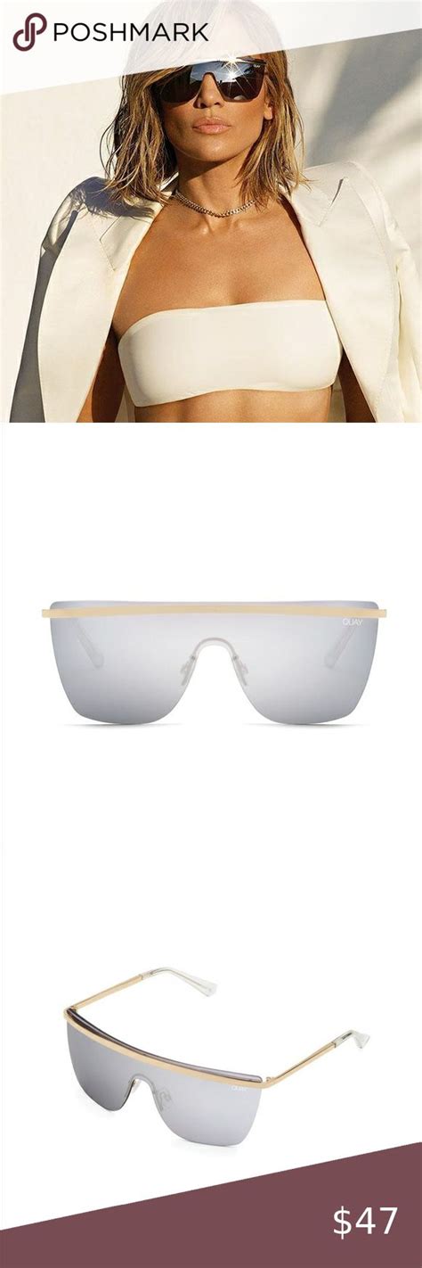 Quay X Jlo Get Right Sunglasses Goldsilver Nwt