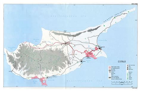 Large Detailed Map Of Cyprus With Other Marks Cyprus Asia