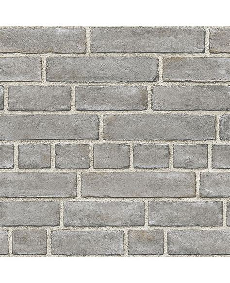 Brewster Home Fashions Grey Brick Façade Peel And Stick Wallpaper