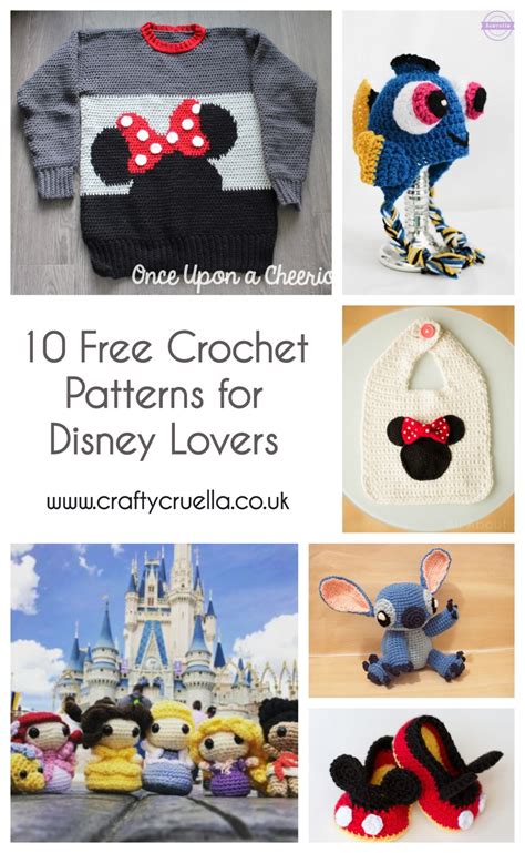 10 Free Crochet Patterns For Disney Lovers Crafty Cruella
