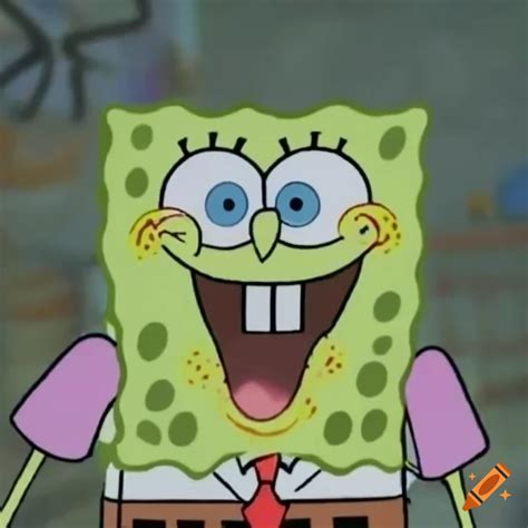 Spongebob Squarepants Making A Silly Face On Craiyon