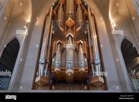 Modern Cathedral Interior Church Organ Pipes Stock Photo Alamy