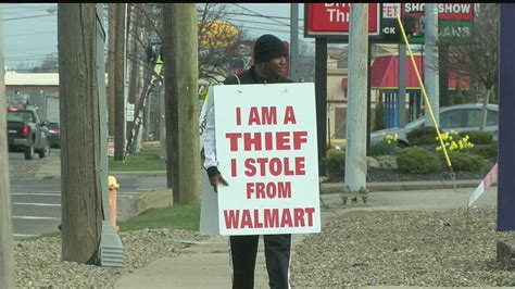 Instead Of Jail Ohio Man Chooses To Wear ‘i Am A Thief Sign