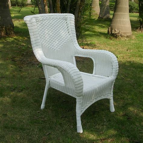 Resin Wickeraluminum Dining Chair White