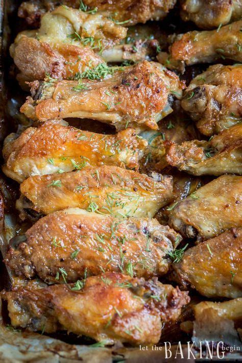 garlic ranch chicken wings let the baking begin chicken wing recipes poultry recipes