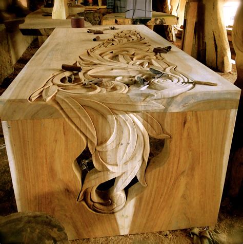 Incredible Craftsmanship In Bali Hand Carved Table A Stunner Wood
