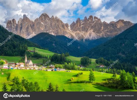 Dolomites Italy Landscape Santa Maddalena Magdalena