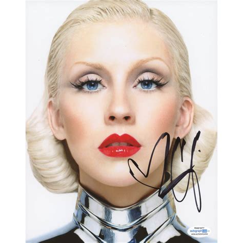 Christina Aguilera Signed 8x10 Photo Autographcoa Coa Pristine Auction