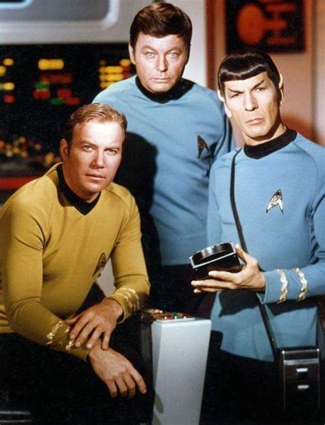 Capt Kirk Dr Mccoy And Cmdr Spock Star Trek Tv Star Trek Cast