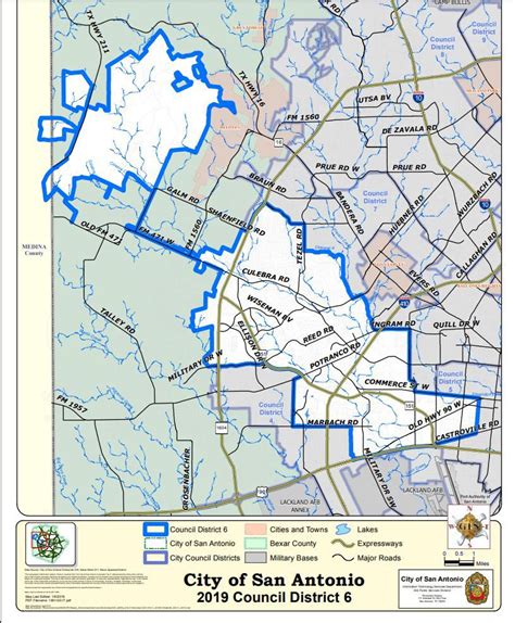 San Antonio District Map Verjaardag Vrouw 2020