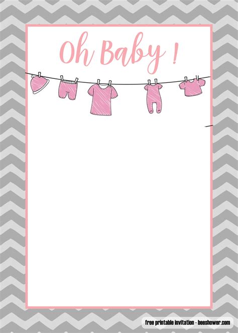 Free Printable Onesie Baby Shower Invitations Templates Download