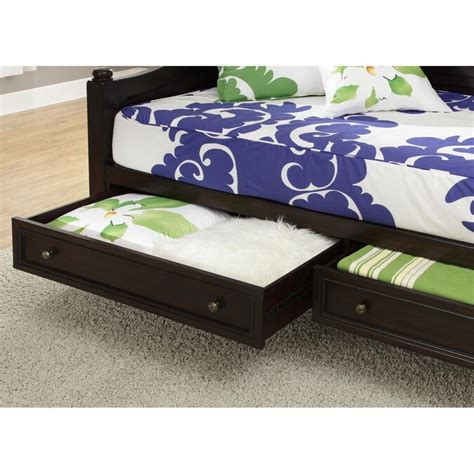 Home Styles Bermuda Espresso Twin Daybed With Under Bed Storage In The Beds Department At