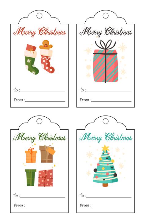 Christmas Gift Tag Template Printable Free

