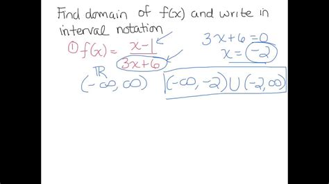 To write this interval in interval notation, we use closed brackets  : Section 4.2 Writing Domains in Interval Notation - YouTube