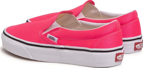 Vans Neon Classic Slip On Knockout Pink True White