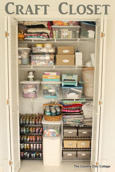 Organized Craft Closet Angie Holden The Country Chic Cottage