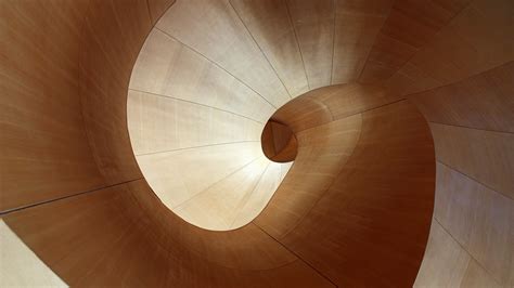 Abstract Architecture Wood Wooden Surface Spiral Wavy
