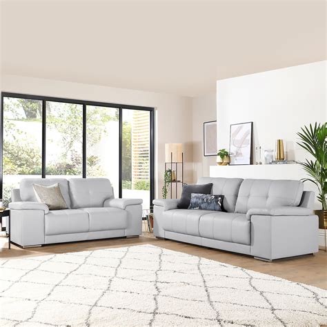 These can also be applied to add to your kid's room. Kansas Light Grey Leather 3+2 Seater Sofa Set | Furniture ...