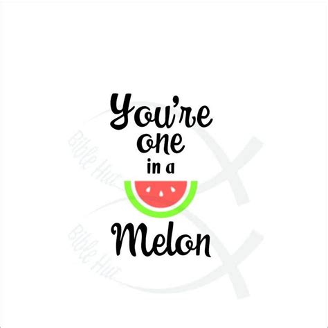 Youre One In A Melon Svg Watermelon Svg Summer Etsy Canada One In
