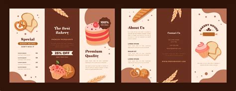 free vector bakery brochure template