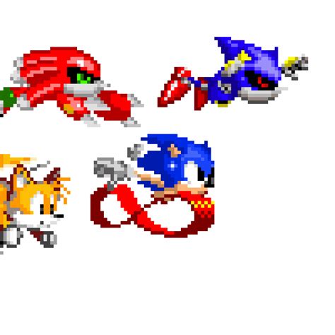 Pixilart Metal Sonic Vs Sonic By Sonic Gamer