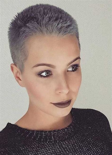 These Days Most Popular Short Gray Hair Ideas Very Short Hair Super Short Hair Short Grey Hair