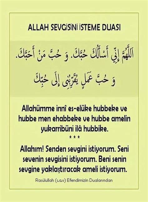 Allah Sevgİsİ Ve Sevgİsİne YaklaŞtiracak Amel İsteme Duasi Mutluluğun