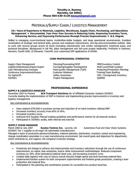 Not every supply chain analyst resume includes a professional summary, but that's generally because this section is overlooked by resume writers. Supply Chain Manager in Atlanta GA Resume Timothy Nummy ...
