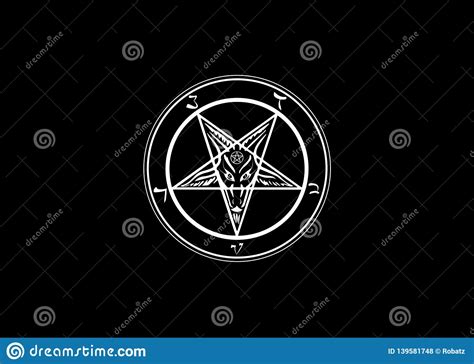 The Sigil Of Baphomet Original Goat Pentagram Isolated Or Black