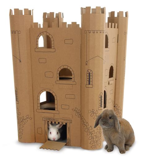 Cardboard Pet Castle Cardboard Castle Rabbit Toys Bunny House
