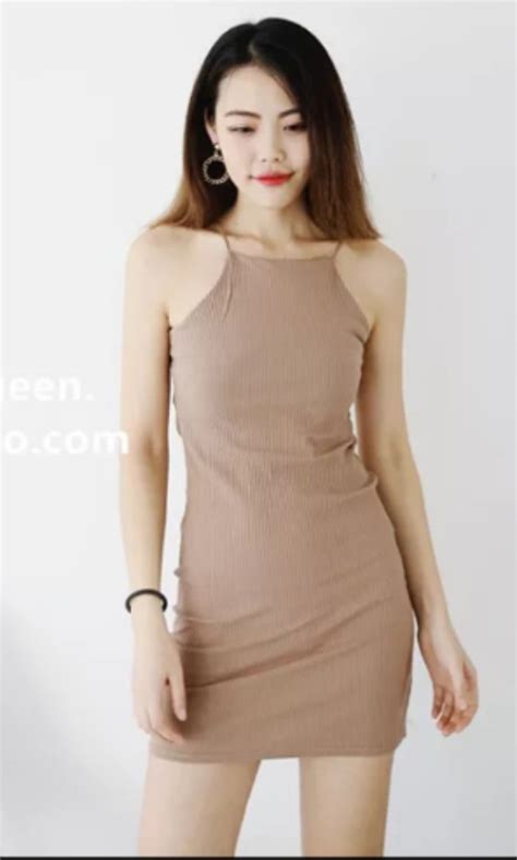 Nude Bodycon Dress Women S Fashion Dresses Sets Dresses On Carousell