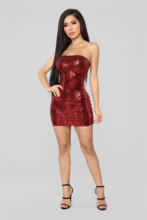 Mad About You Sequin Dress Red Fashion Nova Dress Sexy Dresses