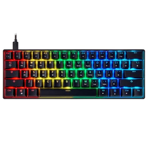 Hk Gaming Gk61 Mechanical Gaming Keyboard 61 Keys Multi Color Rgb