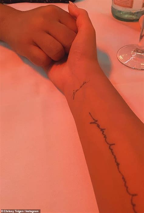 Chrissy Teigen Reveals She Got Tattoo In Honor Of Son She Lost Chrissy Teigen Jack Tattoo