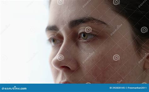 Close Up Of A Woman S Face With Wet Sad Eyes Sadness Depression And