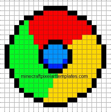 Returns metadata of the pixel geometry. Minecraft Pixel Art Templates: Google Chrome Logo | pixel ...
