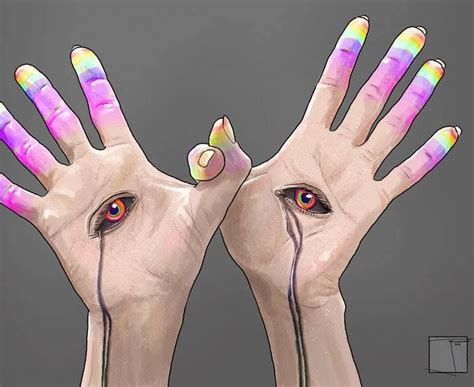 Mãos e olhos MundoPsicodelico Psychedelic art Trippy visuals Multicolor art