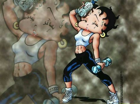 Workout Double Image Betty Boop Betty Boop Posters Betty Boop Cartoon