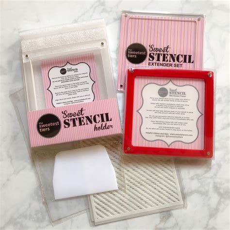 Sweet Stencil Holder Silk Screen Kit The Sweetest Tiers