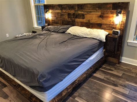 Rustic Wood Headboard Distressed Headboard Reclaim Etsy Rustic Wood