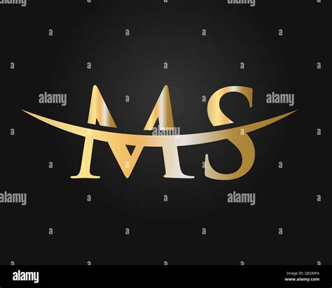 Initial Monogram Letter Ms Logo Design Vector Ms Logo Design Template