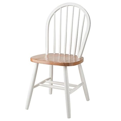 Winsome Wood Windsor Chair In Natural And White Finish Set Of 2 Buy