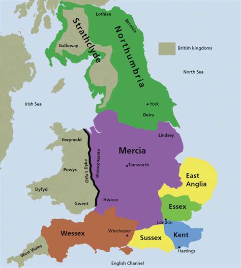 Map Of Anglo Saxon England Secretmuseum