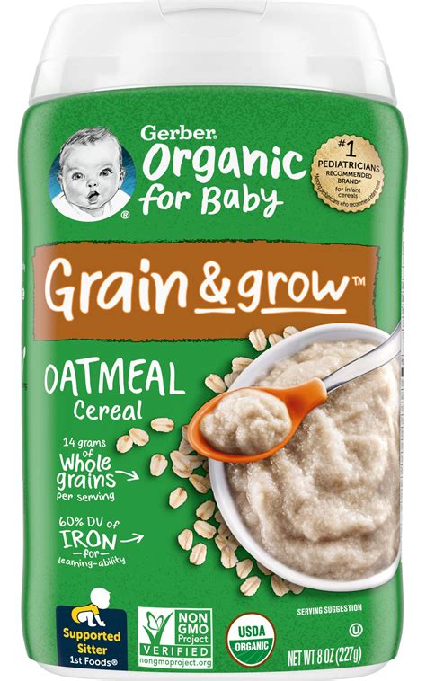 Gerber Baby Cereal 1st Foods Single Grain Oatmeal 8 Ounce Pack Of 1
