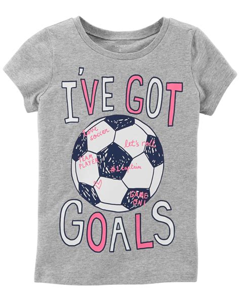 Soccer Goals Jersey Tee Kids Girls Tops Soccer Tees Soccer