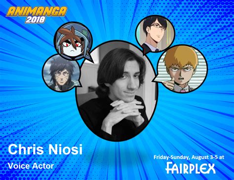 Chris Niosi Is Coming To Animanga 2018 Chris Is A Talented Voice Actor Animator And Content