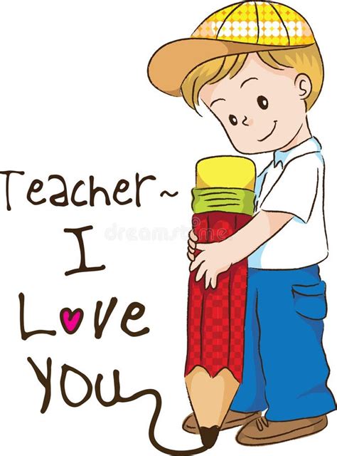 Happy Teachers Day Poster In Cartoon Style Stock Vector Illustration